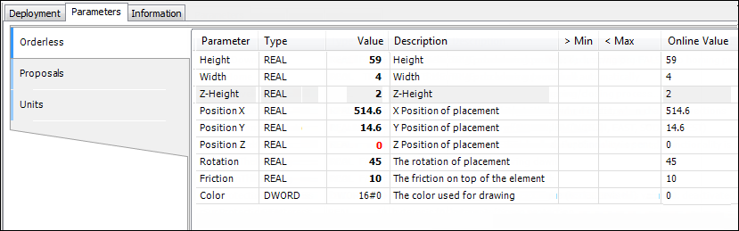 Parameterdialog von Modulinstanzen