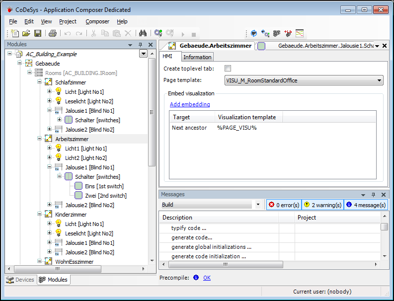 Application Composer spezifische Ansicht