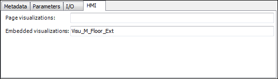 Extension module dialog: HMI