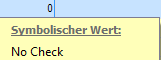 Message window for '0' value of a parameter.