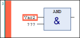 Example of change marker: Input mapped to Var2