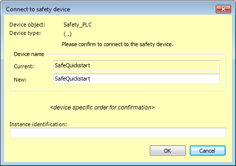 Dialog for changing the device name