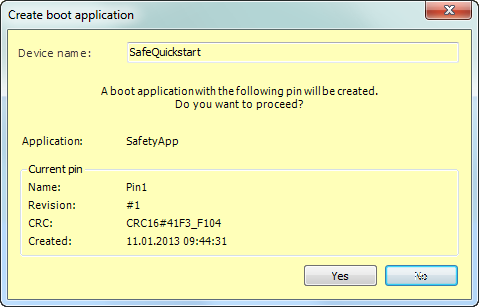 Dialog: Create Boot Application