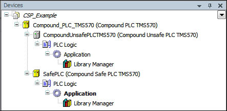 Device tree with a Compound Safety PLC
