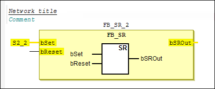 Network with title and comment