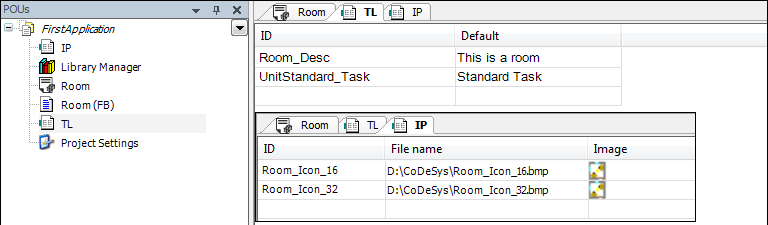 Creación de lista de texto y grupo de imágenes.