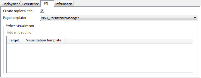 Diálogo para la configuración de HMI