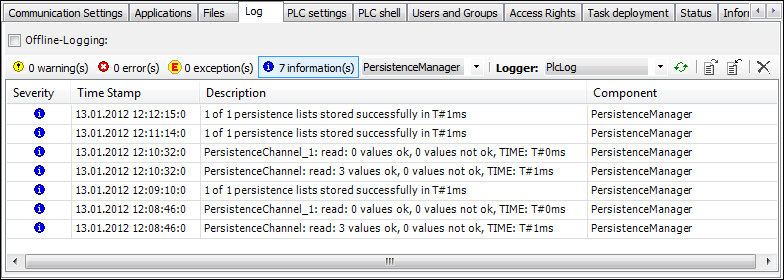 Journalisation de l'automate¶