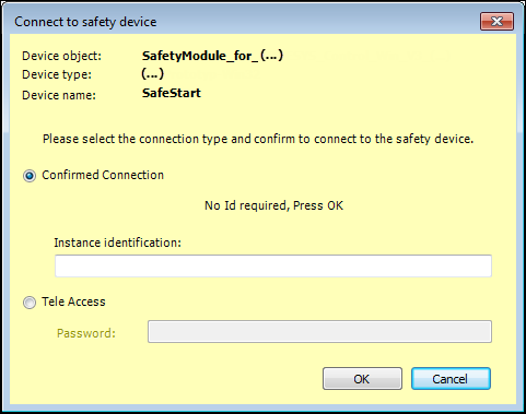 Dialogo: Connetti al controller di sicurezza